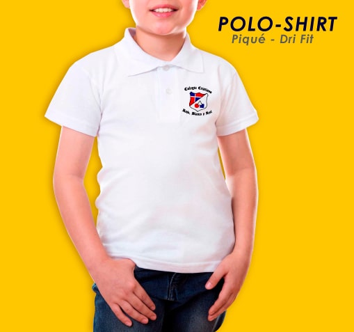 Polo-Shirt escolar de Pique o Dri Fit